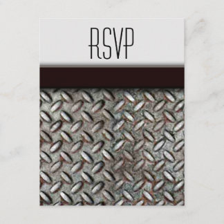 Diamondplate Industrial UAWG Note Card RSVP Karte
