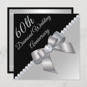 Diamonds 6oth Wedding Jubiläum Einladung