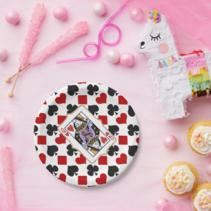 Diamonds and Hearts Queen Party Pappteller