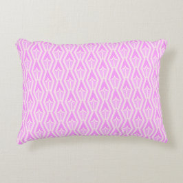 Diamonds & Arrows Pink and White Accent Pillow Dekokissen
