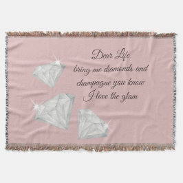 Diamonds & Champagne Quote – Dear Life Edition Decke