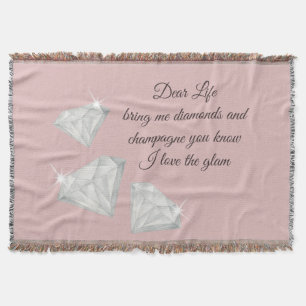 Diamonds & Champagne Zitat – Dear Life Edition Decke