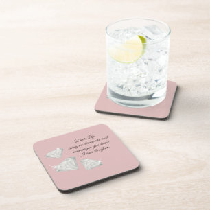 Diamonds & Champagne Zitat – Dear Life Edition Getränkeuntersetzer