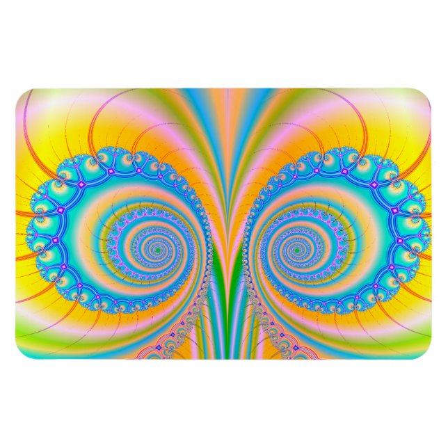 Diamonds Fraktal von Shirley Taylor Magnet (Horizontal)