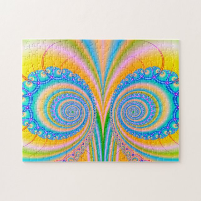 Diamonds Fraktal von Shirley Taylor Puzzle (Horizontal)