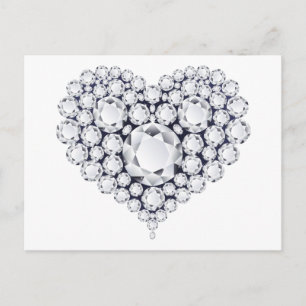 Diamonds Heart Gems Postkarte