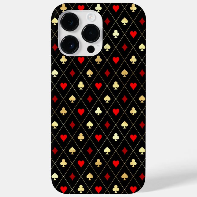 Diamonds Hearts Spades Clubs Playing Cards Muster Case-Mate iPhone Hülle (Rückseite)
