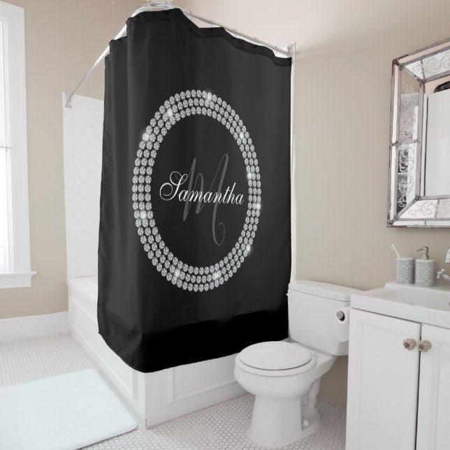 Diamonds Monogram Duschvorhang (Beispiel)
