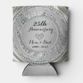 Diamonds & Silver 25th Wedding Anniversary Dosenkühler