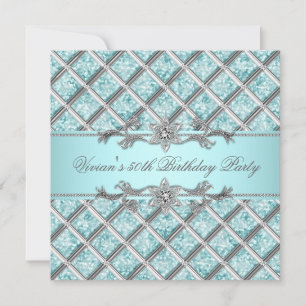 Diamonds Silver Jedem Anlass Party Einladung