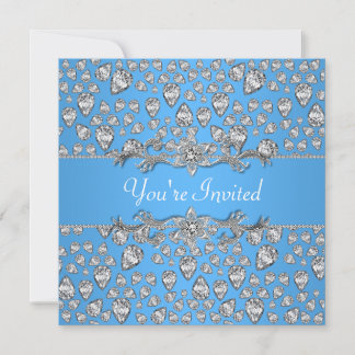Diamonds Silver Jeder Anlass Party Einladung