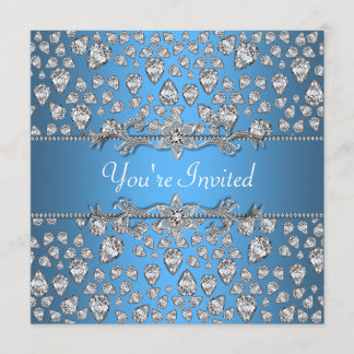 Diamonds Silver Jeder Anlass Party Einladung
