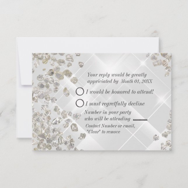 Diamonds UAWG RSVP Karte (Vorderseite)