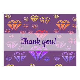 Diamonds Watercolor-Karte