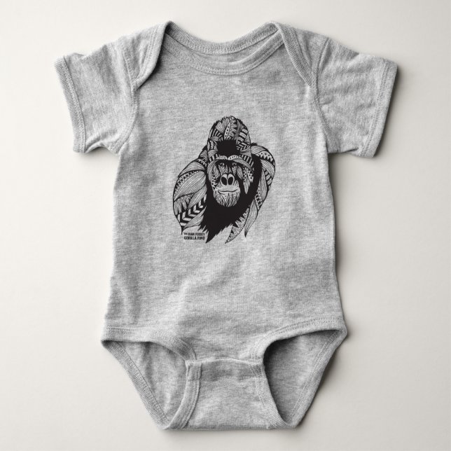 Dian Fossey Gorilla-Kapital Baby Strampler (Vorderseite)