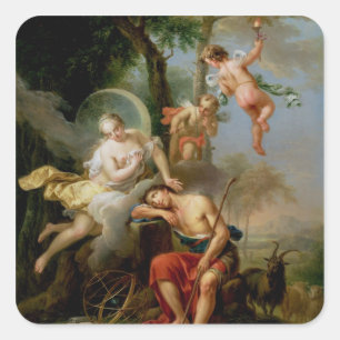 Diana and Endymion Quadratischer Aufkleber