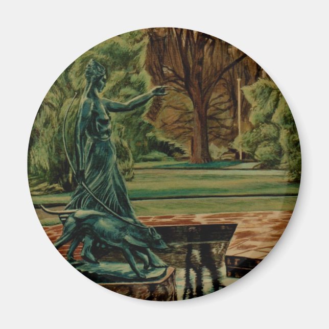 Diana Artemis Skulptur im Garten Magnet (Vorne)