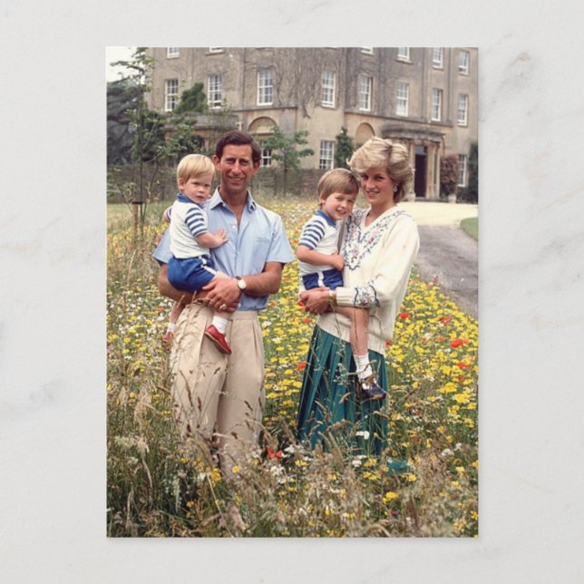 Diana Charles William Harry 1986 Postkarte (Vorderseite)