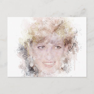 Diana Das Wasserfarbenportrait der Prinzessin Postkarte
