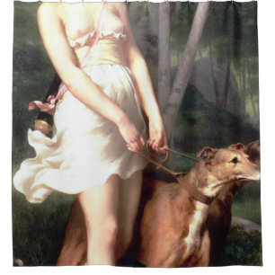 Diana Die Huntress von Gaston Casimir Saint Pierre Duschvorhang