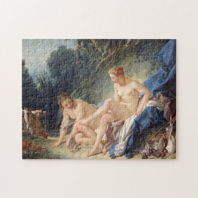 Diana, die ihr Bad durch Francois Boucher verlässt Puzzle (Horizontal)