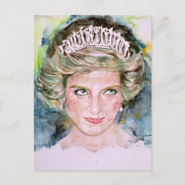 DIANA - DRUCK VON WALEN - Aquarellbild.3 Postkarte (Vorderseite)