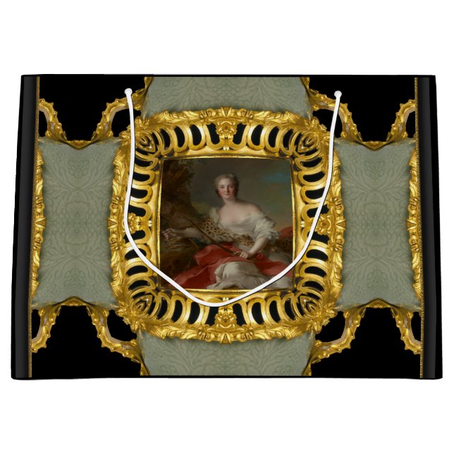 Diana Elegante Girly Baroque Grosses Geschenk Beut Große Geschenktüte (Vorderseite)