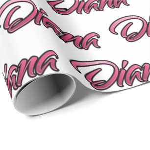 Diana faded pink personalisiertes Geschenkpapier