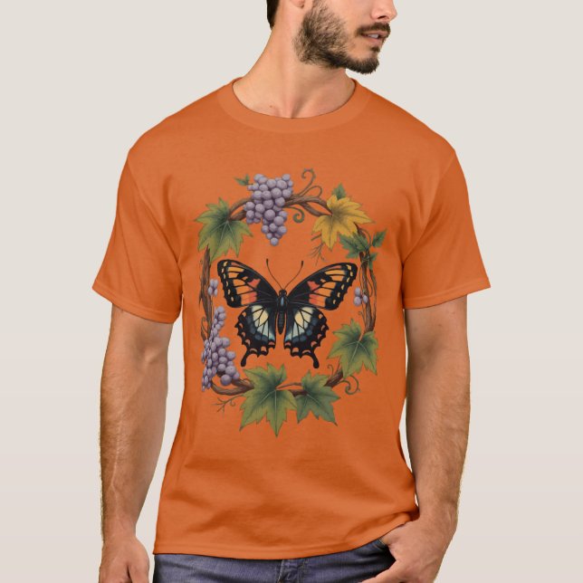 Diana fritillary Butterfly umgeben von Cynthiana T-Shirt (Vorderseite)
