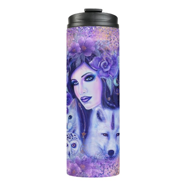 Diana goddess art by Renee Thermal Tumbler Thermosbecher (Vorderseite)