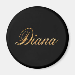 Diana gold Design Letter Magnet