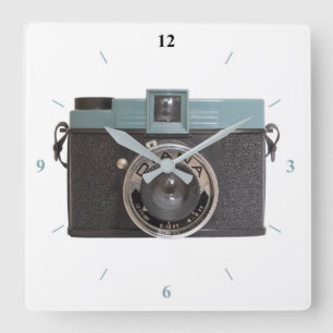 Diana-Kamera Quadratische Wanduhr