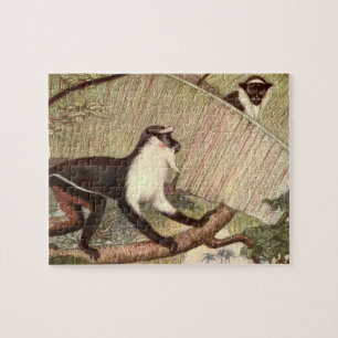 Diana Monkey von Louis Sargent, Vintage Wild Anima Puzzle