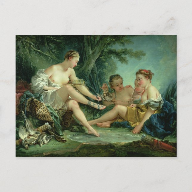 Diana nach der Jagd, 1745 Postkarte (Vorderseite)