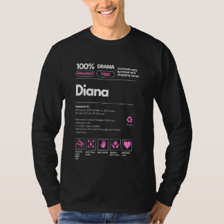 Diana Name Geschenk für Frauen Diana Sarcastic Nut T-Shirt
