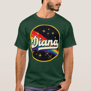 Diana Rainbow im Vintagen Weltraum T-Shirt