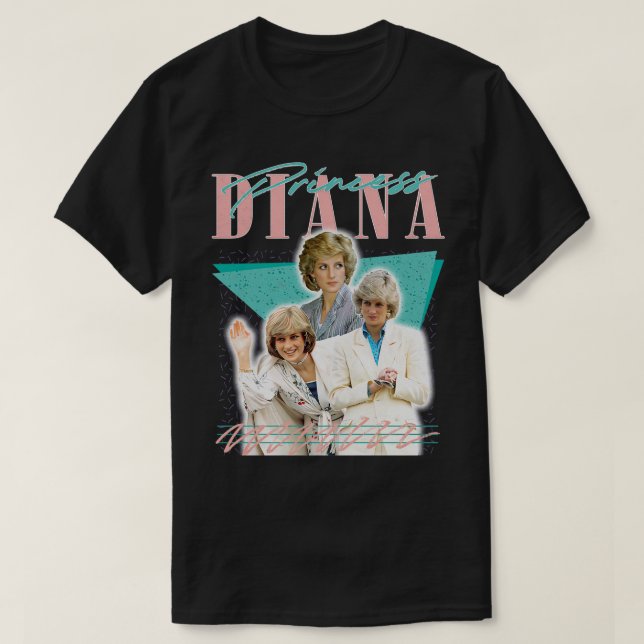 Diana Retro 80er Fan Artwork T-Shirt (Design vorne)