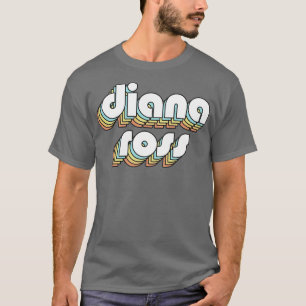 Diana Ross Retro Rainbow Typografie verblasster St T-Shirt