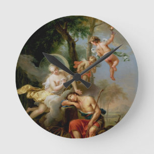 Diana und Endymion Runde Wanduhr