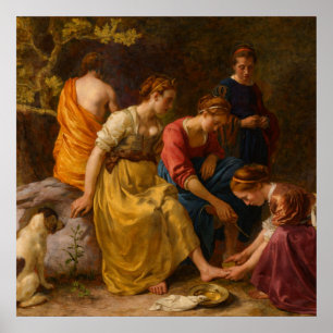 Diana und ihre Begleiterinnen von Johannes Vermeer Poster
