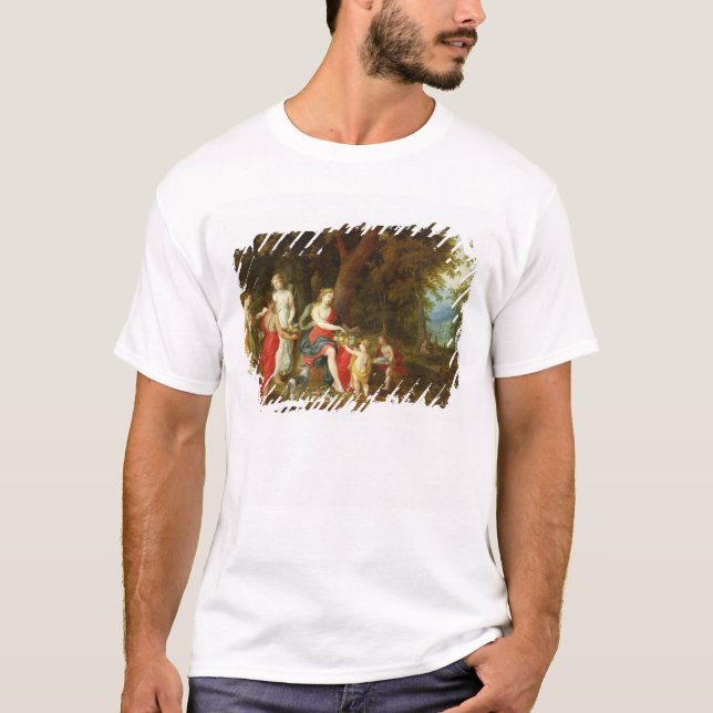Diana und ihre Mädchen, nach der Jagd, 1626 T-Shirt (Vorderseite)