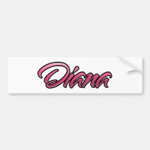 Diana verblasste rosa Aufkleber Sticker Autoaufkleber