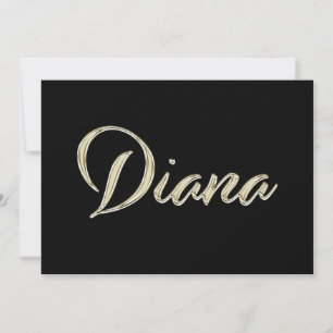 Diana white gold Handwriting Karte