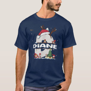 Diane Christmas w Diane Name für lustige Weihnacht T-Shirt