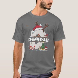 Diane Christmas w Diane Name für lustige Weihnacht T-Shirt
