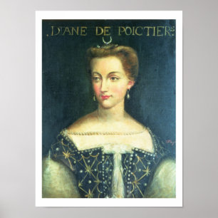 Diane de Poitiers (Öl auf Leinwand) Poster