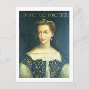 Diane de Poitiers (Öl auf Leinwand) Postkarte