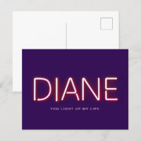 Diane, du zündest mein Leben Neonlicht an.
