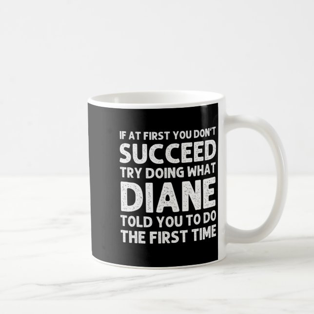 Diane Name D Birthday Funny Christmas J  Kaffeetasse (Rechts)