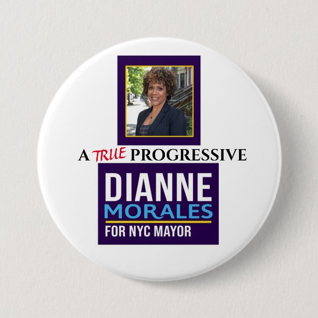 Dianne Morales für die Bürgermeisterin Button (Vorderseite)